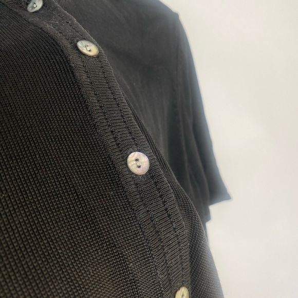 Vintage Lord & Taylor Button Black Size Large Rayon Cotton Blend Shell Buttons - Picture 8 of 9